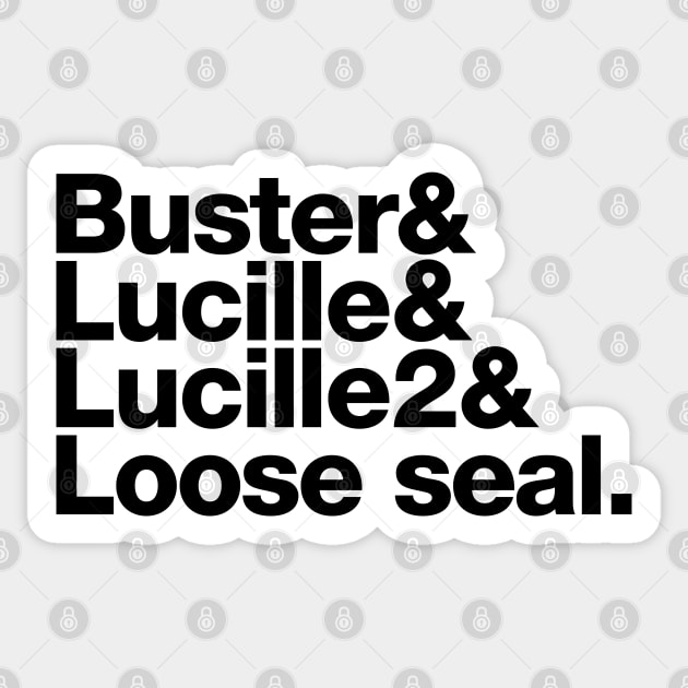 Buster's Roll Call (Arrested Development) Sticker by thedesigngarden